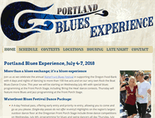 Tablet Screenshot of portlandbluesexperience.com